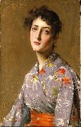 William Merritt Chase Girl in a Japanese Costume France oil painting artist